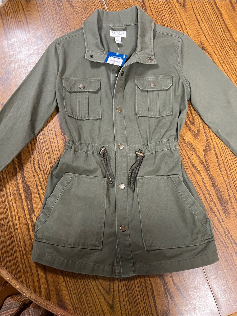 Arizona Jean Company Women's Olive Utility Drawstring Jacket